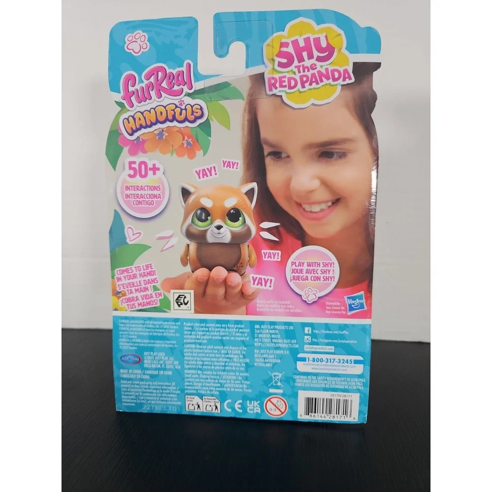 FurReal Handfuls Shy the Red Panda Interactive Toy 50+ Sounds Reactions New